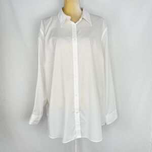 CHAPS By Ralph Lauren 3X Women’s Shirt/blouse White Long Sleeve